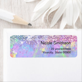 glitter opal labels