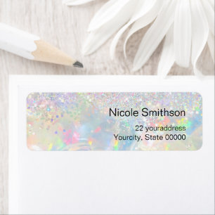 glitter opal labels