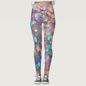 Glitter Opal Modern Holografisch Collectie Leggings (Voorkant)