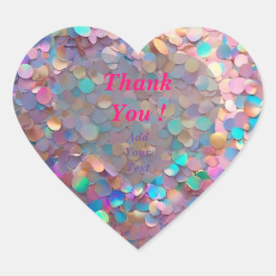Glitter Opal Modern Holografische Collectie Hart Sticker