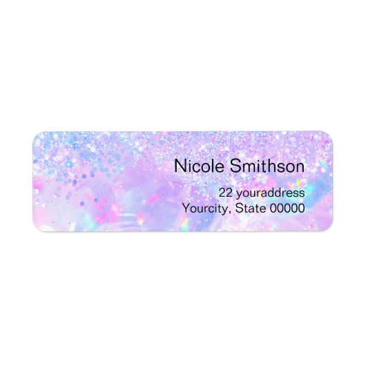 glitter opal paars labels (Voorkant)