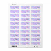 glitter opal paars labels (Full Sheet)