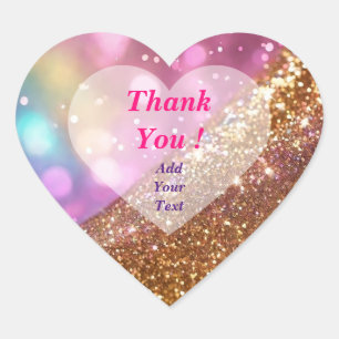 Glitter Opal Populaire Holografische Collectie Hart Sticker