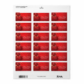 Glitter Ornament Kerst retour adreslabel Etiket (Full Sheet)