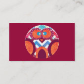 Glitter Owl Chevron Visitekaartjes (Achterkant)