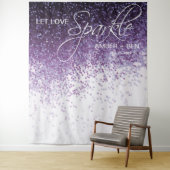 Glitter Paars Confetti Wedding Backdrop Wandkleed (In situ)