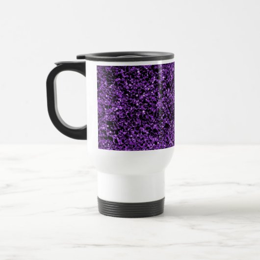 Glitter paars reisbeker (Links)