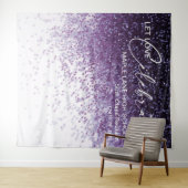 Glitter Paarse Confetti Class Reunion Achtergrond Wandkleed (In Situ (horizontaal))