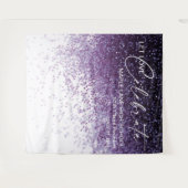 Glitter Paarse Confetti Class Reunion Achtergrond Wandkleed (Voorkant (horizontaal))