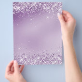 Glitter paarse lavendel flyer (Hand)