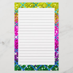 Glitter Paarse Snakeskin Briefpapier
