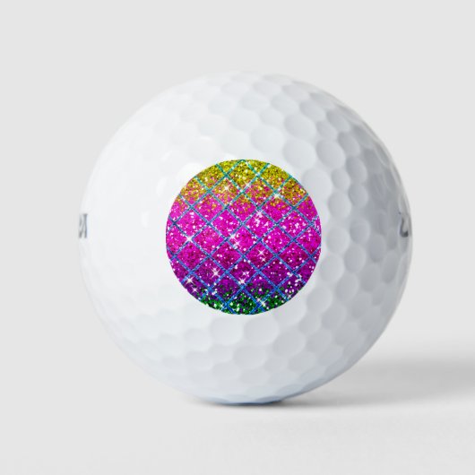 Glitter Paarse Snakeskin Golfballen (Voorkant)