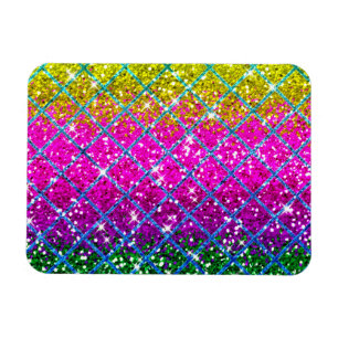 Glitter Paarse Snakeskin Magneet