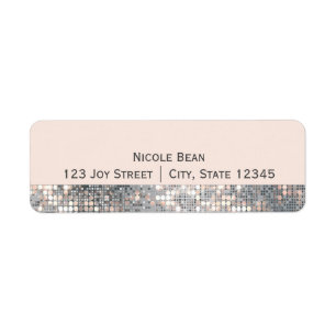 Glitter Pailletten Glamour Adreslabels Etiket