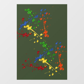 Glitter Paintball Party Paint Splatter Raamsticker