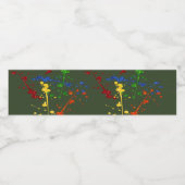 Glitter Paintball Party Paint Splatter Waterfles Etiket (Enkel label)