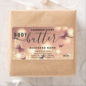 Glitter papillon corps de script beurre étiquette (En situation)