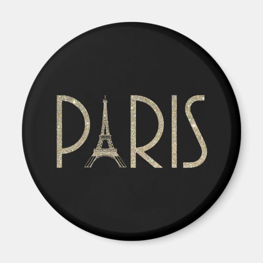 Glitter PARIS Magnet Magneet (Voorkant)