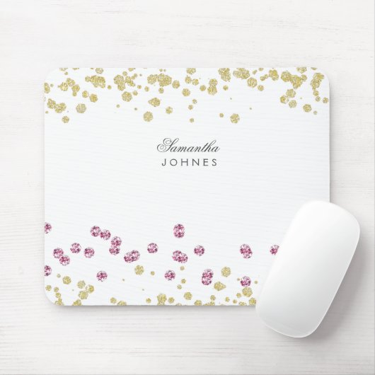 Glitter Party ⎥ Gepersonaliseerde Mousepad Muismat (Met muis)