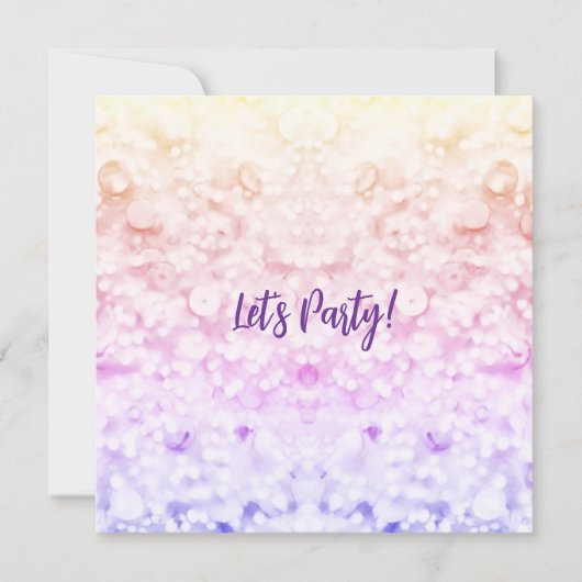 Glitter Party Invitation  (Devant)