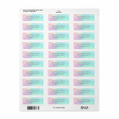 Glitter Pastel Bokeh Girly Colorful Patroon Etiket (Full Sheet)