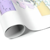 Glitter pastel kleuren ontwerpen bomen cadeaupapier (Rol Hoek)