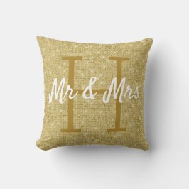Glitter Pattern Monogram Cushion Kussen