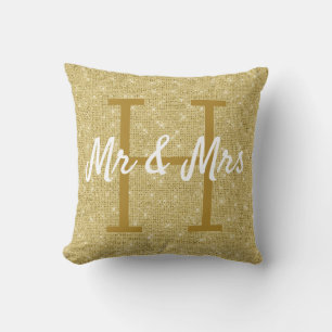 Glitter Pattern Monogram Cushion Kussen