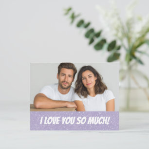 Glitter Persoonlijke Koppel Foto Valentijnkaart Briefkaart