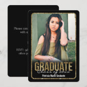 Glitter Photo Afstuderen Kaart (Voorkant / Achterkant)