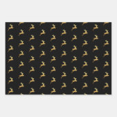 Glitter Pine Tree Reindeneeuwvlokken Festive Inpakpapier Vel (Voorkant)