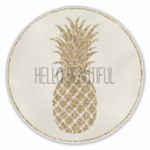Glitter Pineappel Sticker (Voorkant)
