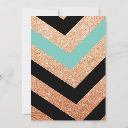 Glitter Pineapple Wedding Shower uitgenodigd Kaart (Achterkant)