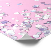 Glitter Pink 12th Birthday Party Poster (Hoek)