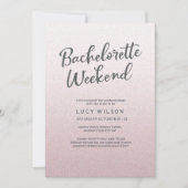 Glitter Pink Bachelorette Weekend Uitnodiging (Voorkant)