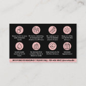 Glitter Pink Brows Nazorg PMU Brow Instructions Visitekaartje (Achterkant)