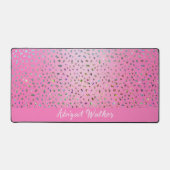 Glitter Pink Cheetah Print Bureaumat (Voorkant)
