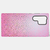 Glitter Pink Cheetah Print Samsung Galaxy Hoesje (Achterkant horizontaal)