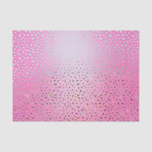 Glitter Pink Cheetah Print Tissuepapier (Voorkant)