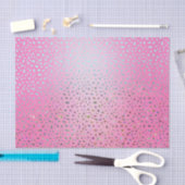 Glitter Pink Cheetah Print Tissuepapier (Craft)