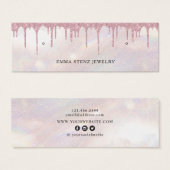 Glitter Pink ・ Earring Hoops Studs Mini Display Ka Visitekaartjes (Voorkant /achterkant)