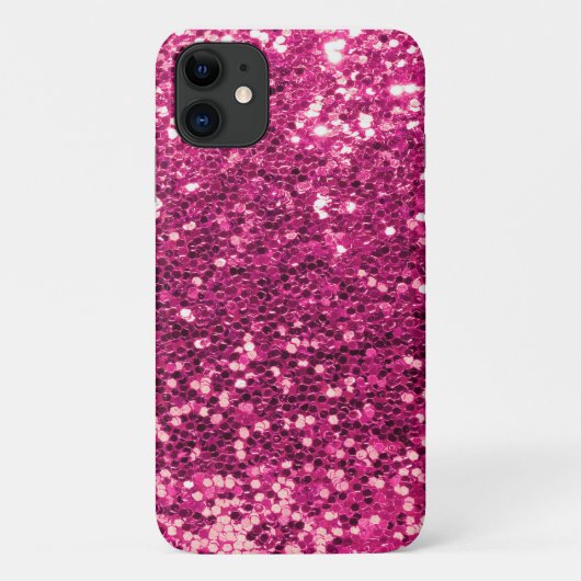 Glitter Pink Elegant Bling Glam Girly Case-Mate iPhone Case (Achterkant)