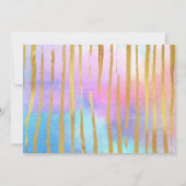 Glitter Pink Gold Unicorn Cake BABY SHOWER Girl Kaart (Achterkant)