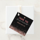 Glitter Pink Hartelijk dank voor uw bedrijf Bedankjes Labels (In situ)