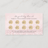 Glitter Pink Loyalty Kaart Makeup Artist Lashes 10 (Achterkant)