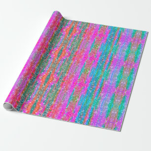 Glitter Pink Paars Blauwgroen Blue Girly Ontkoppel Cadeaupapier