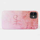 Glitter Pink Peach Name Sparkles Glam Girly  Case-Mate iPhone Case (Achterkant (horizontaal))