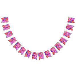 Glitter Pink Rainbow Gold Happy Birthday Vlaggetjes