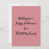 Glitter Pompoenen Halloween Wenskaart Kaart (Achterkant)