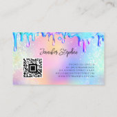 Glitter Poolse weekmaker QR-code Visitekaartje (Achterkant)